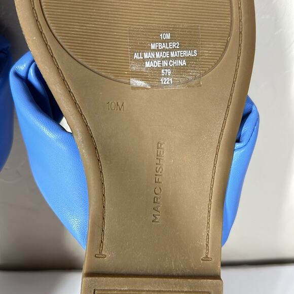 Marc Fisher Baler Puffy Thong Sandal Knotted Design Periwinkle Blue Size 10 - Picture 10 of 11